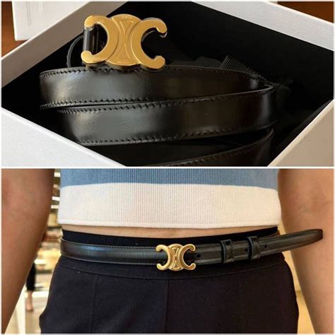 celine triomphe belt second hand|celine triomphe belt price.